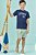 Conjunto de Camiseta em Meia Malha e Bermuda em Mesclado Bicolor com Elastano 73878 LucBoo - Imagem 1