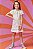 Vestido Infantil Manga Curta em Fly Tech Parque de Diversões Kukie -Branco REF61579 - Imagem 3