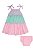 Vestido Infantil comTapa Fralda em Meia Malha Infanti -Lilas/Verde/Rosa REF61371 - Imagem 2