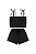 Conjunto Juvenil com Top Cropped e Short (Preto) - Ref 31849 Gloss - Imagem 3