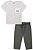 Conjunto de Camiseta em Cotton Listrado Fio Tinto e Calça Sikinny Comfort em Cotton Jeans C/ Elas - Ref 74577 - Johnny Fox - Imagem 2