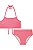 Biquíni Feminino Infantil Rosa Neon em Malha com Proteção UV 50+ - Ref 74403 - Kukiê - Imagem 1