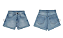 Short Infantil Menina Jeans Barra Dobrada - Colorittá - Azul Claro - Ref 75306 - Imagem 1