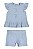 Conjunto Feminino Infantil Bata Azul Clara com Laços e Short - Colorittá - Ref 73318 - Imagem 1