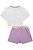 Conjunto de Blusa Boxy Over em Meia Malha com Short Saia em Moletom sem Pelúcia - Ref 75680 - Infanti - Imagem 3