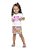 Conjunto Infantil Feminino Blusa com Lantejoula Urso e Short Estampado - Elian - Ref 232450 - Imagem 1
