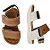 Sandália Infantil Masculina Papete Bege e Off com 3 Velcros - Ref 2135.153 - Molekinho - Imagem 5