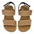 Sandália Infantil Masculina Papete Bege e Off com 3 Velcros - Ref 2135.153 - Molekinho - Imagem 2