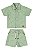Conjunto Menino Infantil - Camisa Malha Folhagem Verde e Bermuda - Colorittá - Ref 72303 - Imagem 1