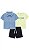 Conjunto Masculino Infantil Verde Neon 3 peças - Ref 74266 - Johnny Fox - Imagem 2