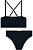 Conjunto de Biquíni em Malha com Proteção Uv Dry 50+ Preto Feminino Juvenil - Ref 74903 - Lilimoon - Imagem 1