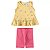 CONJUNTO INFANTIL MENINA REGATA EM ALGODÃO MALWEE KIDS -AMARELO RFE112579 - Imagem 1