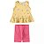 CONJUNTO INFANTIL MENINA REGATA EM ALGODÃO MALWEE KIDS -AMARELO RFE112579 - Imagem 1