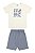 Conjunto Masculino Infantil Camiseta oFF  e Bermuda Azul Clara  -  Elian - Ref 241389 - Imagem 1