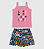 Conjunto Infantil Menina Regata Alça Rosa E Shorts Estampado Azul  Em Algodão - Malwee Kids - Ref 127273 - Imagem 1
