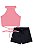 Conjunto Top Cropped em Cotton e Shorts em Molevisco Lilimoon REF66531 - Imagem 3