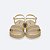 Sandalia Infantil Anabela Pampili Glitter com Strass Dourada REF694008 - Imagem 4