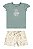 Conjunto Feminino Infantil - Verde e Off - Colorittá - Ref 71196 - Imagem 2