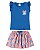 Conjunto Feminino Infantil com Saia Shorts em Algodão Malwee -Azul REF107960 - Imagem 1