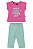 Conjunto Feminino Infantil Manga Curta Cotton - Ref 17996 - Bee Loop - Imagem 7