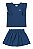 Conjunto Feminino Infantil Blusa e Saia Com short por Baixo Azul - Coloritta - Ref 73321 - Imagem 2