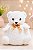 Mochila Infantil Peluciada - Urso de Pelúcia Branco – Super Macio e Fofinho - Imagem 1