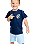 Conjunto Masculino Infantil Camiseta Aazul Marinho Astronauta e Bermuda Moletinho Azul Claro - Marca do Robô - Imagem 1