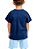 Conjunto Masculino Infantil Camiseta Aazul Marinho Astronauta e Bermuda Moletinho Azul Claro - Marca do Robô - Imagem 4