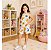 Conjunto Feminino INfantil - Estampado - Alça Amarrar - Blusa Bata e Short Com Elástico - Imagem 2