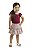 Conjunto Infantil Feminino com Regata em Moletinho Canelado e Saia em Malha Linho Estampada - Colorittá - Ref 73284 - Imagem 1