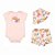 Kit Com Body, Short e Chapéu Menina Elian Baby - Rosa - Elian -  Ref 211509 - Imagem 2