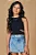Blusa Cropped em Molevisco - Ref 77488 - Lilimoon - Imagem 1