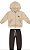 Abrigo Conjunto Infantil Menino - Jaqueta Ziper e Capuz Pelúcia - Colorittá - Bege/Marrom - Ref 72271 - Imagem 1