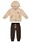 Abrigo Conjunto Infantil Menino - Jaqueta Ziper e Capuz Pelúcia - Colorittá - Bege/Marrom - Ref 72271 - Imagem 2