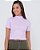 Blusa Croped Manga Curta  Canelada Gola Alta Infantil - Elian - Ref 50056 - Imagem 1