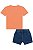Conjunto de Camiseta em Meia Malha e Bermuda em Jeans Bellini LucBoo -Laranja REF67344 - Imagem 2