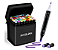 Kit canetinha 24 Marcadores Coloridos Touch com Ponta Dupla - Imagem 1