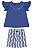 Conjunto Feminino Infantil Estampa Sweet Wilddife Azul - Ref 17993 - Bee Loop - Imagem 1