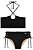 Conjunto de Biquíni Top Amarração e Calcinha em Rolotês em Malha UV Dry 50+ Preto - Ref 74202 - Vic&Vicky - Imagem 4