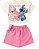 Conjunto Infantil Feminino Off White Stitch e Angel - Imagem 1