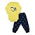 Conjunto Masculino Infantil - Body Manga Longa BabyDuck -Amarelo/Verde REFB55C55 - Imagem 1