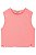 Blusa Feminina Juvenil Cropped Regata em Malha Canelada Lilimonn -Rosa Neon REF60703 - Imagem 1