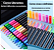 Kit 60 Canetinhas Cores - Caneta 2 em 1 - Brush Lettering e Ponta Fina - Dual Pen - Canetinha Colorir Desenho - Imagem 1