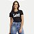 BLUSA LEE MC TSHIRT ALGODÃO SILKADA PRETO FEMININA - Imagem 1