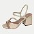 SANDALIA VIA SCARPA SALTO ALTO ACTIVE BEGE FEMININA ADULTO - Imagem 1