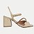SANDALIA VIA SCARPA SALTO ALTO ACTIVE BEGE FEMININA ADULTO - Imagem 2
