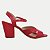 SANDALIA VIA SCARPA VERMELHO SALTO ALTO ACTIVE FEMININA ADULTO - Imagem 2