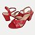 SANDALIA VIA SCARPA VERMELHO SALTO ALTO ACTIVE FEMININA ADULTO - Imagem 4