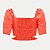BLUSA LUNENDER 3/4 VISCOSE CROPPED LISO LARANJA FEMININA ADULTO - Imagem 2