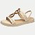 SANDALIA DAKOTA ANABELA BAIXA OFF WHITE  FEMININA ADULTO - Imagem 1